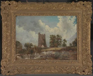 Landschap met een kerk